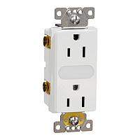 Square D SQR57101WH ປຸ່ມຮັບສະຫຼຸບ TR 15A LIGHTED RECEPTACLE RESI WH