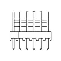 Amphenol Commercial Products G861AB06111T2EU ລອກກິ້ວວາເຟີ 2.54mm Pitch STR DIP,1x6Pin,MATTE TIN,NY9T,TAIL=3.4mm,ສີ-ດຳ,HF,FRICTION