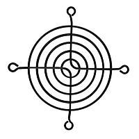 Orion Fans G80-18B ກະຕ່າງປ້ອງກັນນິ້ວພັກພັນສໍາລັບພັກພັນ 80mm, ສາຍສີພື້ນຖານສະຫຼອງ, ນິເຄວລໂຄຣມສະຫຼອງ