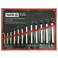 Yato YT-0252 Bi-hexagonal ring spanner set 12pcs