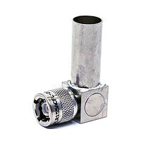 Trompeter / Cinch Connectivity Solutions PLR155ACFL-221 ຕົວເຊື່ອມ RF / ຕົວເຊື່ອມ Coaxial TRS Plug R/A Full CRMP 4-lug