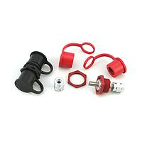 Littelfuse JBPT0001Z ບລັອກຕໍ່ຕໍ່ອຸປະກອນຟິວ 3/8" Pass Thru Stud ແດງ