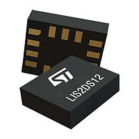 STMicroelectronics LIS2DS12TR ເຄື່ອງວັດຄວາມເລື່ອນ 3-ແກນ MEMS accelerometer, +-2g/+-4g/+-8g/+-16g ຂະໜາດທົ່ວໄປ, ຄວາມໄວສູງ I2C/SPI d