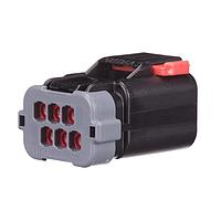 Aptiv 35063643 ຕົວເຊື່ອມ 6 ທາງ ຍິງ ອາເພັກສ 2.8 ປິດ ສີດຳ CONN