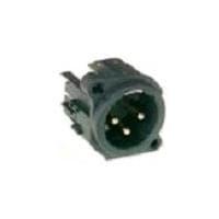 Amphenol Audio AC3MAH3-AU-B ຕົວເຊື່ອມ XLR 3POLE ຜູ້ຊາຍ HORIZ PCB CONTACTS BULK P