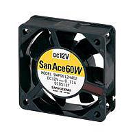 Sanyo Denki 9WP0624G4011 ພັງລົມ DC Axial, 60x60x25mm, 24VDC, 27.5CFM, ກັນນ້ຳ, ບໍ່ມີຂອງຍືດ, Tach, IP68