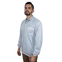 Desco 04667 ເສື້ອກັນໜາວ, ເສື້ອກັນໜາວຂະໜາດໃຫຍ່ 4XL, 8812 V-NECK JACKET, ຂໍ້ຂອງຜ້າຍືດ, 1 ກະເປົາ, ສີຂາວ