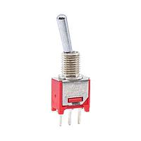 E-Switch 200MSP1T1B1M2QE ສະຫນັບສະຫນູນ Toggle 3A 120VAC / 28VDC On-None-On PC Mnt