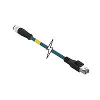 Molex 1201088452 ເຄັບເຕີເນັດ / ເຄັບເຄືອກຂ່າຍ CSE M12 ETH 4P DC MA STR RJ45 WSOR 3M