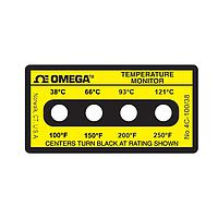 OMEGA 4C-A-100-30 Non-Reversible, Four point Horizontal Temperature Label (250 °F)