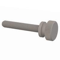 Essentra Components 090832100T ກຸມນິ້ວມີລັກສະນະລະບຽບ Knurled Thumb Screw, #8-32 Thread, 1 Lg