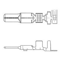 Yazaki 71144037 ຂໍ້ຕໍ່ TERM 187 M 4.8MM SLD