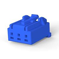 AMP Connectors - TE Connectivity 3-1971793-2 ກອງປະກອບປລັກ GI CONN 2.5 PLUG HSG 3P ສີຟ້າ
