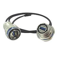 Amphenol Socapex USB3FTVKEY6A128GAPA ຕົວເຊື່ອມ USB 128GB Cadmium