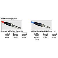 Switchcraft VP3BKX ສາຍຕໍ່ຍາວວິດີໂອ 3' WECO PATCHCORD