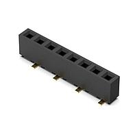 GCT (Global Connector Technology) BG125-07-A-1-1-0440-N-D ປຸ່ມຊ່ອງ 7w, 2.54mm Pitch Socket, SIL, SMT, Vert, D/Ent, R1, GF, Tube