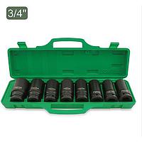 TOPTUL GDAI0804 -  8PCS 3/4 inch DR. 6PT Flank Deep Impact Socket Set (22-38mm)