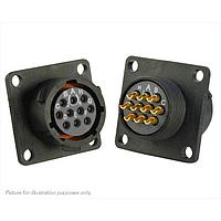 Eaton Souriau-Sunbank UTS012E10SY ຮັບສະຕໍ້ລ໌ ຮັບສະຕໍ້ລ໌ພລາສຕິກຮູບສີ່ແຂນມີຟແລນ, ບໍ່ມີຫົວຄອບ, ມີຂໍ້ຕິດຕໍ່ຊໍເດີຍຍິງ 10 ຕົວ, IP68/69K ໃນສະພາບບໍ່ໄດ້ຕິດກັນ, ການກຳນົດກະແຈ Y