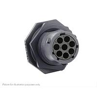 Eaton Souriau-Sunbank UTSX7128SW ຮອບຮອງ Jam nut receptacle, ບໍ່ມີ backshell, ສໍາລັບ 8 ຕິດຕໍ່ຍິງ, IP68/69K, keying W