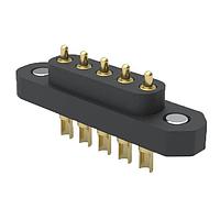 Mill-Max 878-22-005-00-011101 ຫົວຂໍ້ 4mm ປະຕິບັດກະບວນການສະຕິດຕົວແລະລົດລົງດ້ວຍລະບົບລົດລົງສະຕິດ Pogo 5 ຂາ UnShrouded Soldercup Wire Term