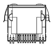 Adam Tech MTJ-88ARX1-FSM-SMT-PG-LH ປຸ່ມ RJ45 MODULAR JACK, ປົກກັນສະໄປລ, PNL