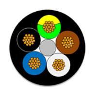 Molex / Flamar 155220-0235 (15 Meters) ການສື່ສານແລະການຄວບຄຸມ 5Ckt 16AWG WSOR BK 15METER ລາຄາ ຕໍ່ເມັດ