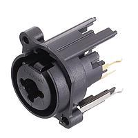 Amphenol Audio ACJC9AV2L BULK Receptacles 1/4" XLR Dual Chassis Mount C Type Vertical PCB (24mm) Stereo Switching XLR