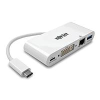 Tripp Lite U444-06N-DGU-C ສາຍ USB / ສາຍ IEEE 1394 ອະເດັບເຕີ USB-C-DVI USB Ahub USB-C PD ເທີເນດ