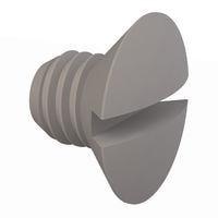 Essentra Components 50M050080L006 ສະກຣູຫຼັກມີລູກປຸ່ມຊ່ອງສະເລັດ 90 Slotted CSK Screw, M5 X .8 Thread, 6mm Lg