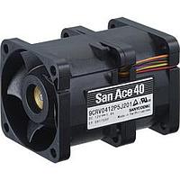 Sanyo Denki 9CRV0412P5G201 ພັງລົມ DC Axial, 40x40x56mm, 12VDC, ການຫຼັກກັນກັນ, Tachometer, PWM Closed Loop