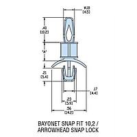 Heyco 10091F ການສະຫນັບສະຫນູນ PCB HLSP4-04 V-0 ທຳມະຊາດ