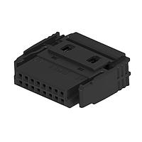 ERNI - TE Connectivity 294813-E ຮອງສະໜອງ Headers & Wire Housings 16-PIN, ຕົວເຊື່ອມສາຍ IDC CABLE CONNECTOR
