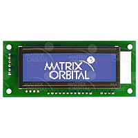 Matrix Orbital GLK12232A-25-SM-WB-LV ຈໍ LCD ກະທົບສະແດງສະຫຼຸບສະຫຼຸບ 122X32 ສີຂາວ ຕົວອັກສອນ 25 KP RS232 ITF ພື້ນຫຼັງສີຟ້າ