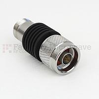 Fairview SA18N5WA-20 20 dB Fixed Attenuator N Male To N Female Up To 18 GHz Rated To 5 Watts With Black Aluminum Heatsink Body