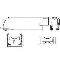 AMP Connectors - TE Connectivity 552760-2 D-Sub Tools & Hardware ປົກຄຸມ 90 ອົງສາ ສະໄລດ-ອອນ