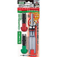 Vessel TD-6804MG Ratchet Screwdriver (4 bits)