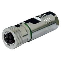 Amphenol Industrial HDM12PF08XSTMC ປລັກສະຕຣົງ MaxM12 ຍິງຍິງສະຕຣົງ, 8 ຕິດຕໍ່ປລັກຍິງ, ລະຫັດ X, ຕິດຕໍ່ດ້ວຍການບັງກັບ, ບໍ່ມີຝາປົກຝຸ່ນ, ສອດຄອງ RoHS