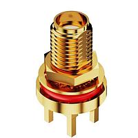 GCT (Global Connector Technology) RFPC-SMA16-FN ຕູ້ເຊື່ອມຕໍ່ PCB SMA ຕິດຕັ້ງບົດກະດູກຕົວຕົວກັບ O-Ring. 3GHz. IP67/68.