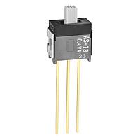 NKK Switches AS13CH ສະລາຍຍ້ອນຂະໜາດນ້ອຍສຸດ SPDT ON-OFF-ON.150' RA ມີຂາຍື