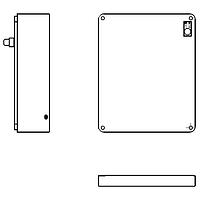 Eagle Plastic Devices 12PH131-IP-GR ຖານຖ້ວມແບດເຕີຣີ ກັນນ້ຳ IP65 3XD ມີຝາປົກປ້ອງ ແລະ ສະຫນັບສະຫນູນ SW