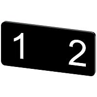 SIEMENS 3SU19000AC160QJ0 ປ້າຍປະກັດ, 1 2 INSCR. LABEL,BLK 12.5X27MM, SYMBOL: 1  2