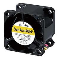 Sanyo Denki 9GV0824G1D01 ພັງລົມ DC Axial, 80x80x38mm, 24VDC, ການນຳທາງ Vane, ຕິດຕາມມະນຸດ Locked Rotor