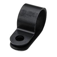 HellermannTyton 211-60078 ຂາຍຄັບເມາຍ P-Clamp, ກວ້າງ 0.39", ສູງສຸດຂະໜາດກ້ອງ 0.49'', ຂະໜາດຮູບປະຕູຕິດຕັ້ງ 0.17'', PA66HS ສີດຳ, 1000/ຊຸດ