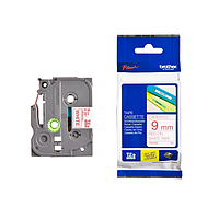 BROTHER TZe-222 9mm TZe-Tape ສີແດງເທິງສີຂາວ