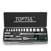 TOPTUL GCAD1805 3/8" DR. ຊຸດເຕົ້າສຽບ (18pcs; 6PT)