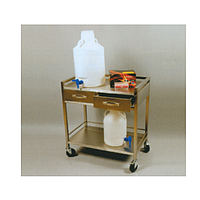 SciLab SL.Car7034 ກະຕ່າສະແຕນເລດ (2×Drawer & 2×Shelves, 90×45×h90cm)