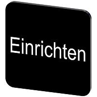 SIEMENS 3SU19000AF160AR0 ປ້າຍປະກັບ, Einrichten INSCR. LABEL, ສີດຳ 22 X 22MM, EINRICHTEN