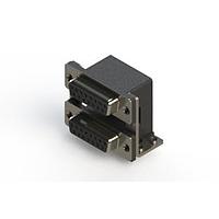 EDAC 662-015-264-055 ຕູ້ສະຫນອງ Dual Port D-Sub ມຸມຂວາ ຕູ້ສະຫນອງ Dual Port D-Sub