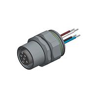 Amphenol CONEC 43-01006 ຕົວເຊື່ອມ FML SCK M12X1 ມີສາຍສົ່ງສັນຍານ ຕິດຕັ້ງດ້ານໜ້າ ປ່ຽນຕຳແໜ່ງໄດ້