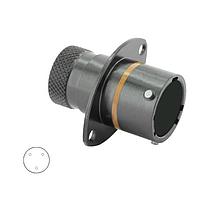 Eaton Souriau-Sunbank 8STA00435PC ຕົວເຊື່ອມຕໍ່ຮູບສີ່ແຂນສຳລັບຮັບສະຕິເຄື່ອງ - ຂະໜາດ 4 - 3 ຕິດຕໍ່ - ຜູ້ຊາຍ